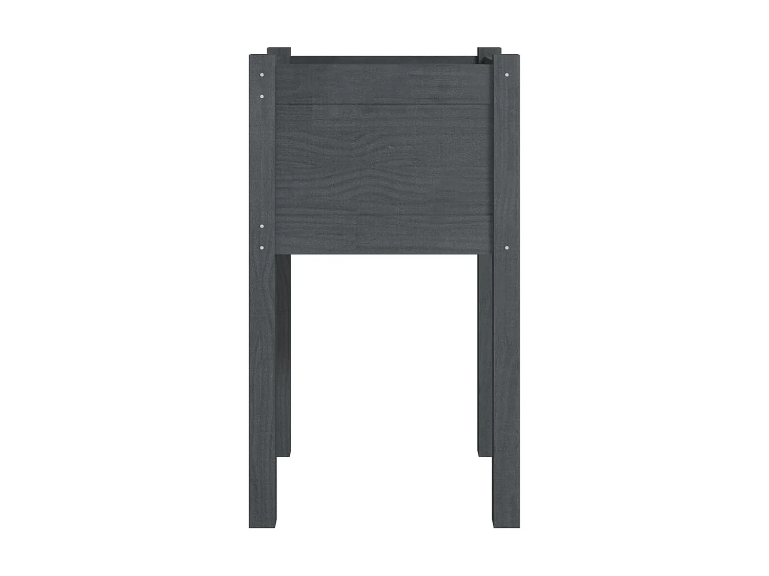 Vasos/floreiras de jardim 2 pcs 40x40x70 cm pinho maciço cinza PT245615