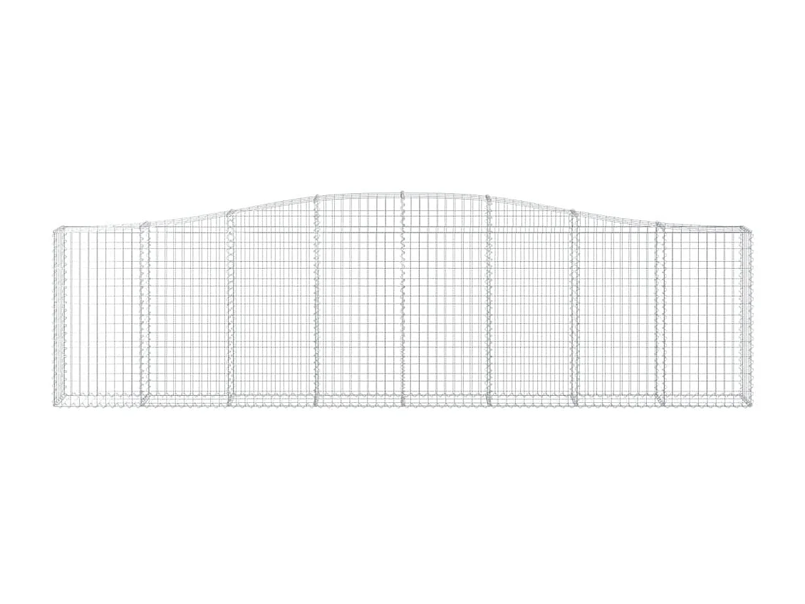 Cesta gaviones forma arco hierro galvanizado 400x30x100/120 cm ES36913