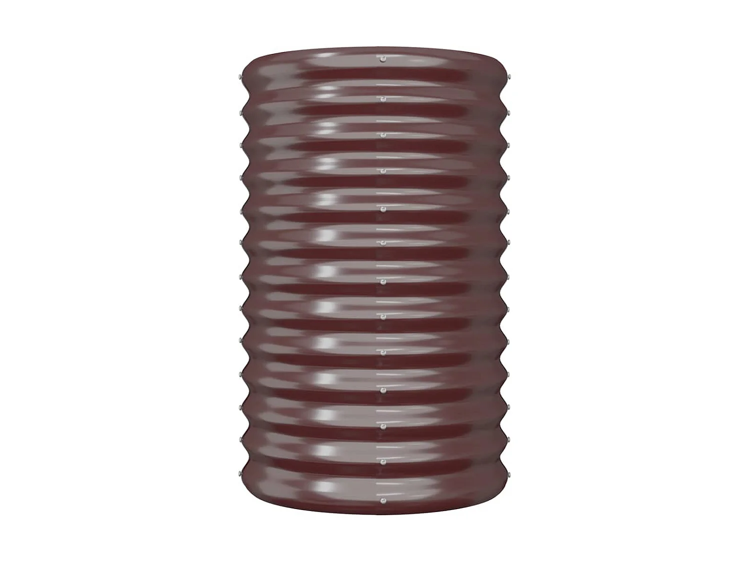 Jardinière de jardin Acier enduit de poudre 40x40x68 cm Marron BE8062