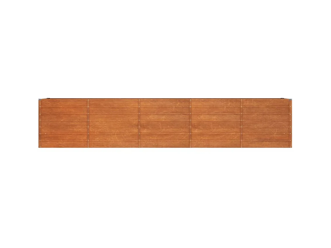 Jardinera oxidado de acero corten 400x80x77 cm ES76092