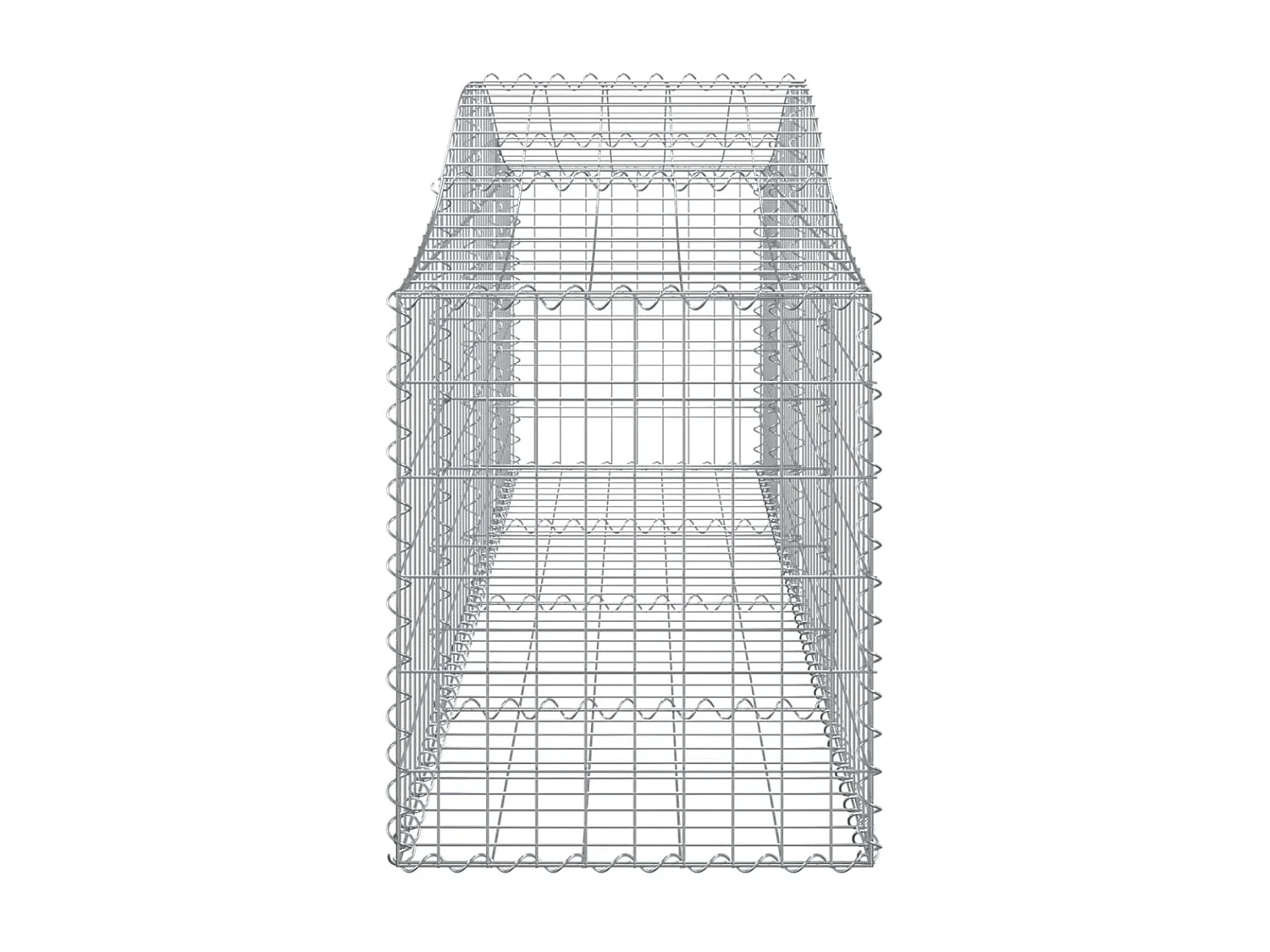 Paniers à gabions arqués 3 pcs 200x50x60/80 cm Fer galvanisé WVGQ9261