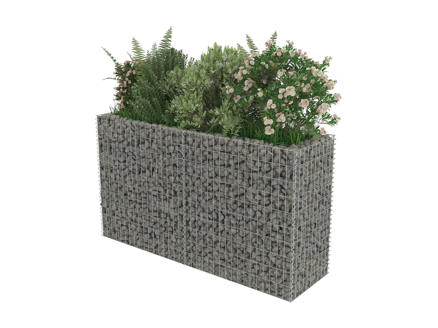 Arriate de gaviones de acero 180x50x100 cm ES40502