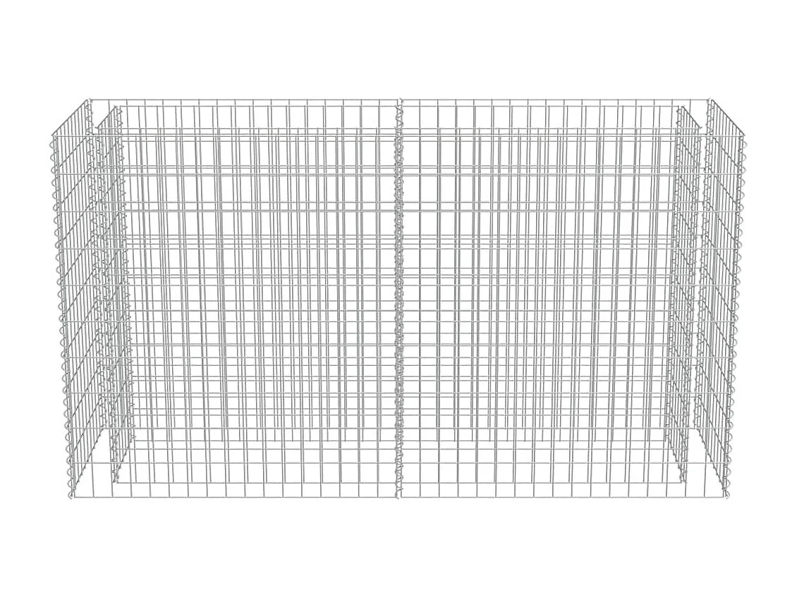 Lit surélevé à gabion Acier galvanisé 180x50x100 cm WVGQ4222