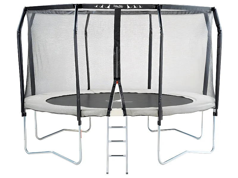 Kangui - Trampoline de jardin rond Ø426cm avec filet de sécurité + échelle - Fabrication européenne - Famili 430