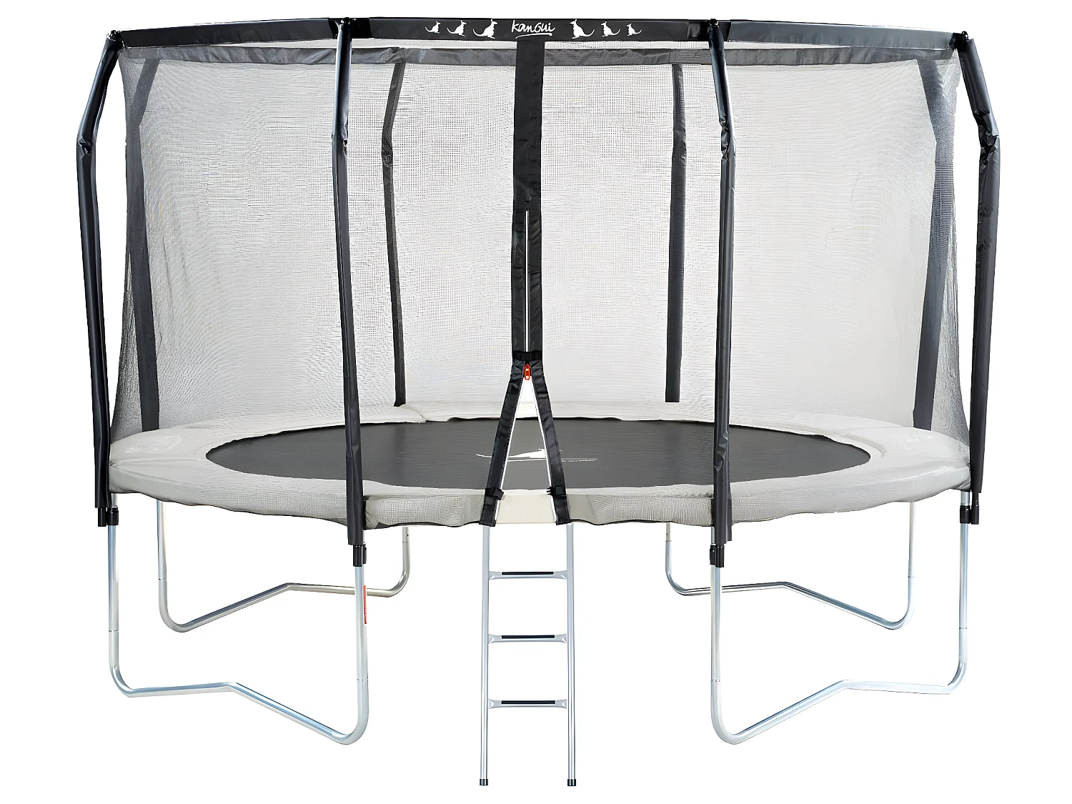 Kangui - Trampoline de jardin rond Ø426cm avec filet de sécurité + échelle - Fabrication européenne - Famili 430