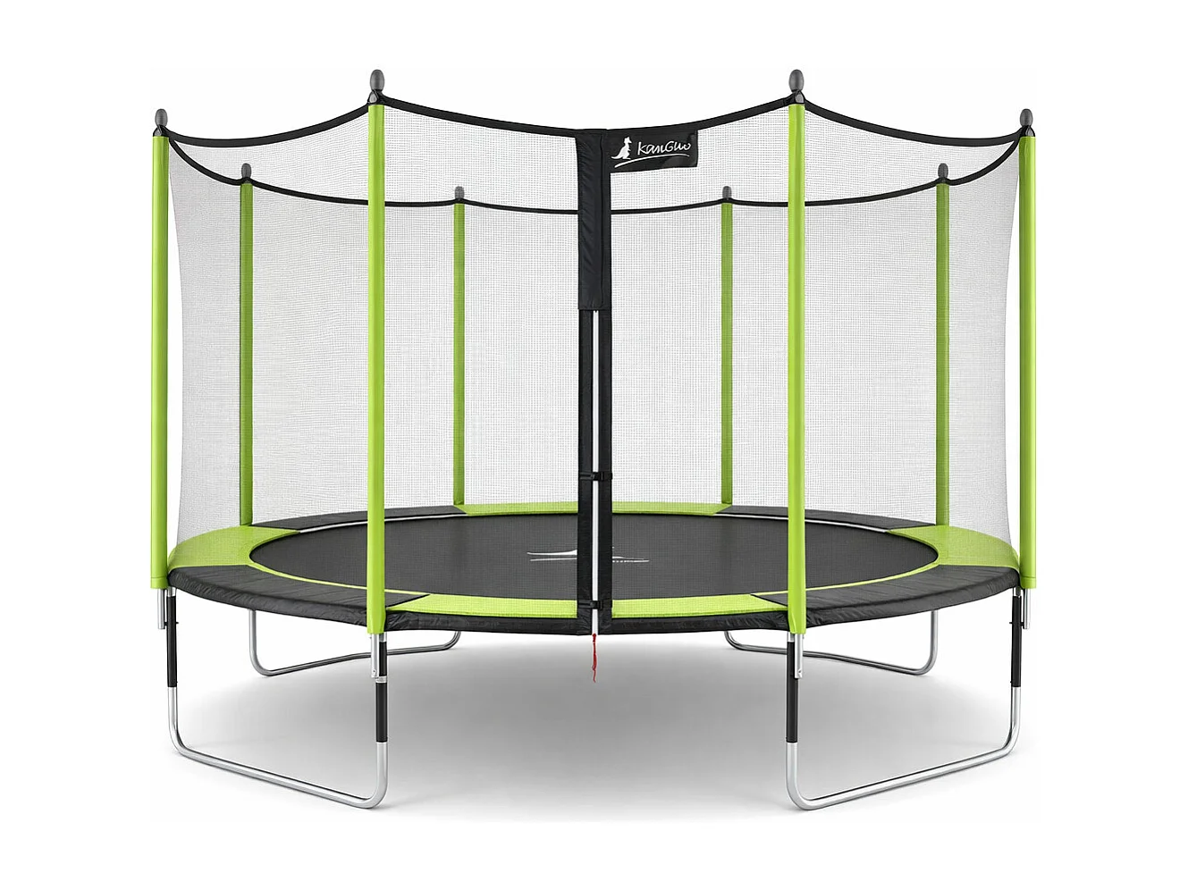 Kangui - Trampoline de jardin 426 cm + filet de sécurité  JUMPI Vert/Noir 430