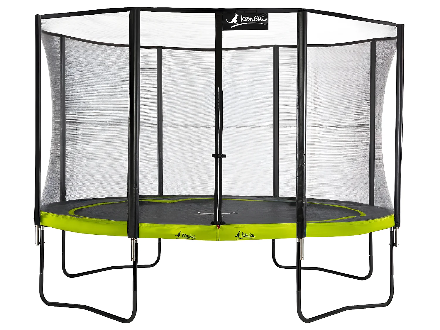 Kangui - Trampoline de jardin rond 430 cm + filet de sécurité | PUNCHI Vert 430