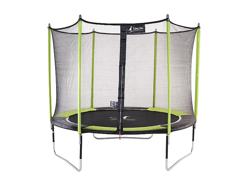 Kangui - Trampoline de jardin 305 cm + filet de sécurité JUMPI Vert/Noir 300