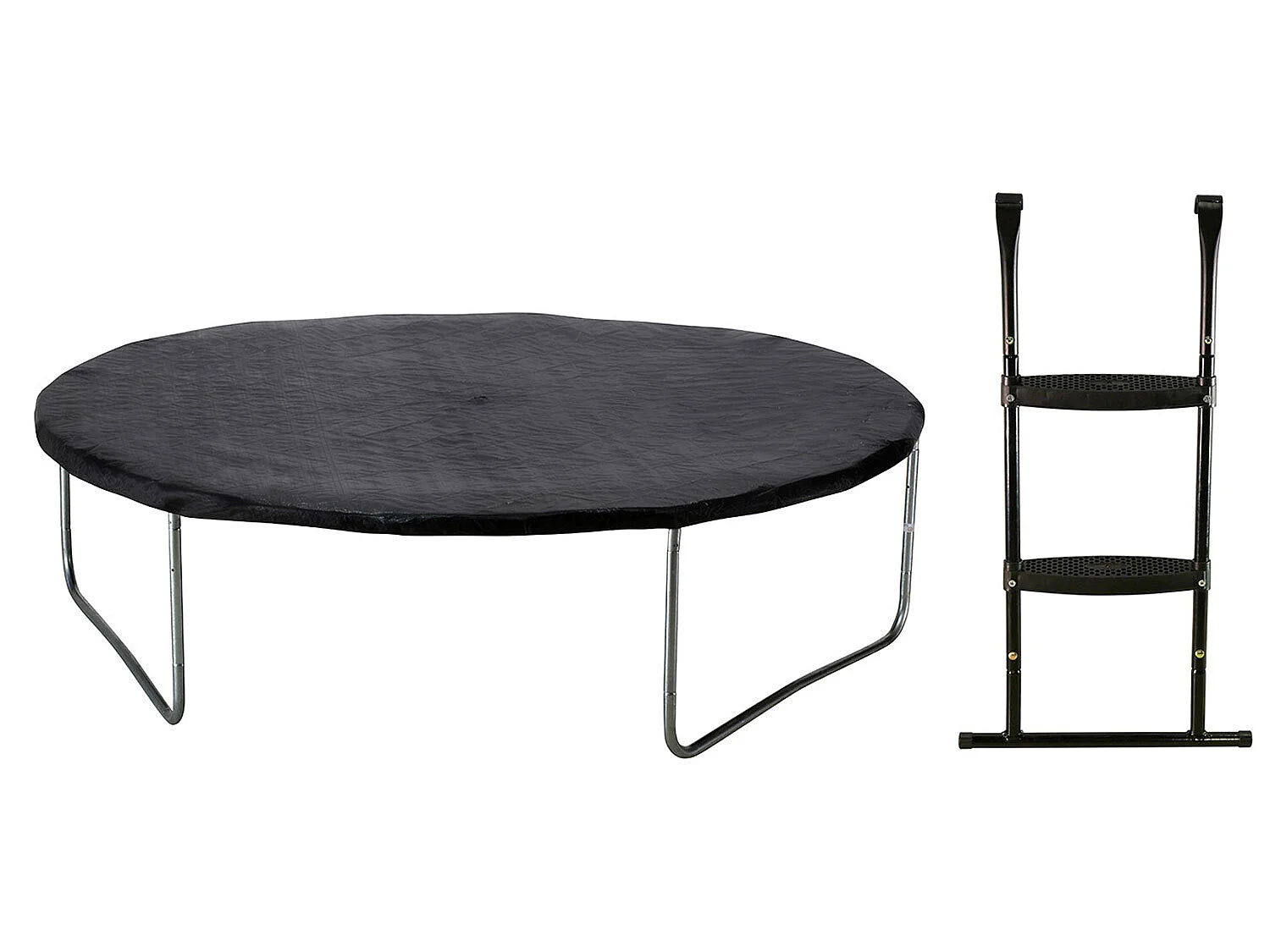 Kangui - Trampoline de jardin rond 305 cm + filet de sécurité + échelle + bâche de protection | PUNCHI Vert 300