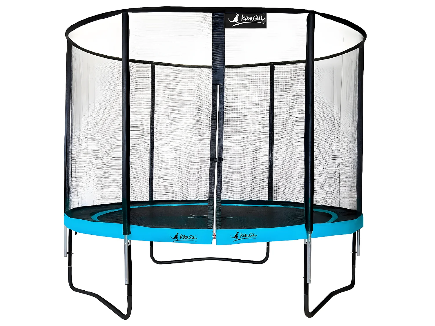 Kangui - Trampoline de jardin rond 305 cm + filet de sécurité | PUNCHI Bleu 300