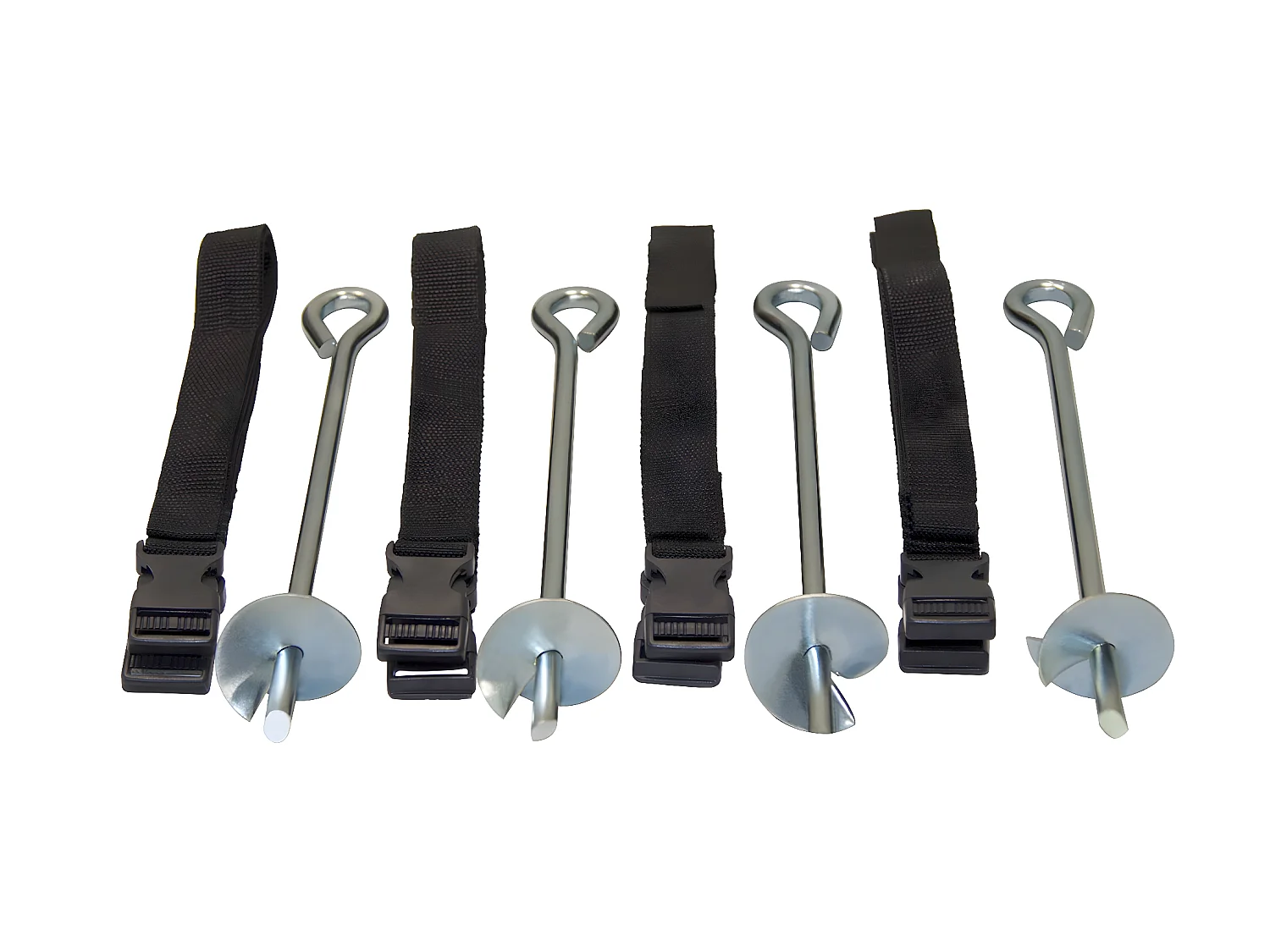 Kangui - Kit ancrage au sol - 4 sardines de fixation et sangles - Adaptable - Universel