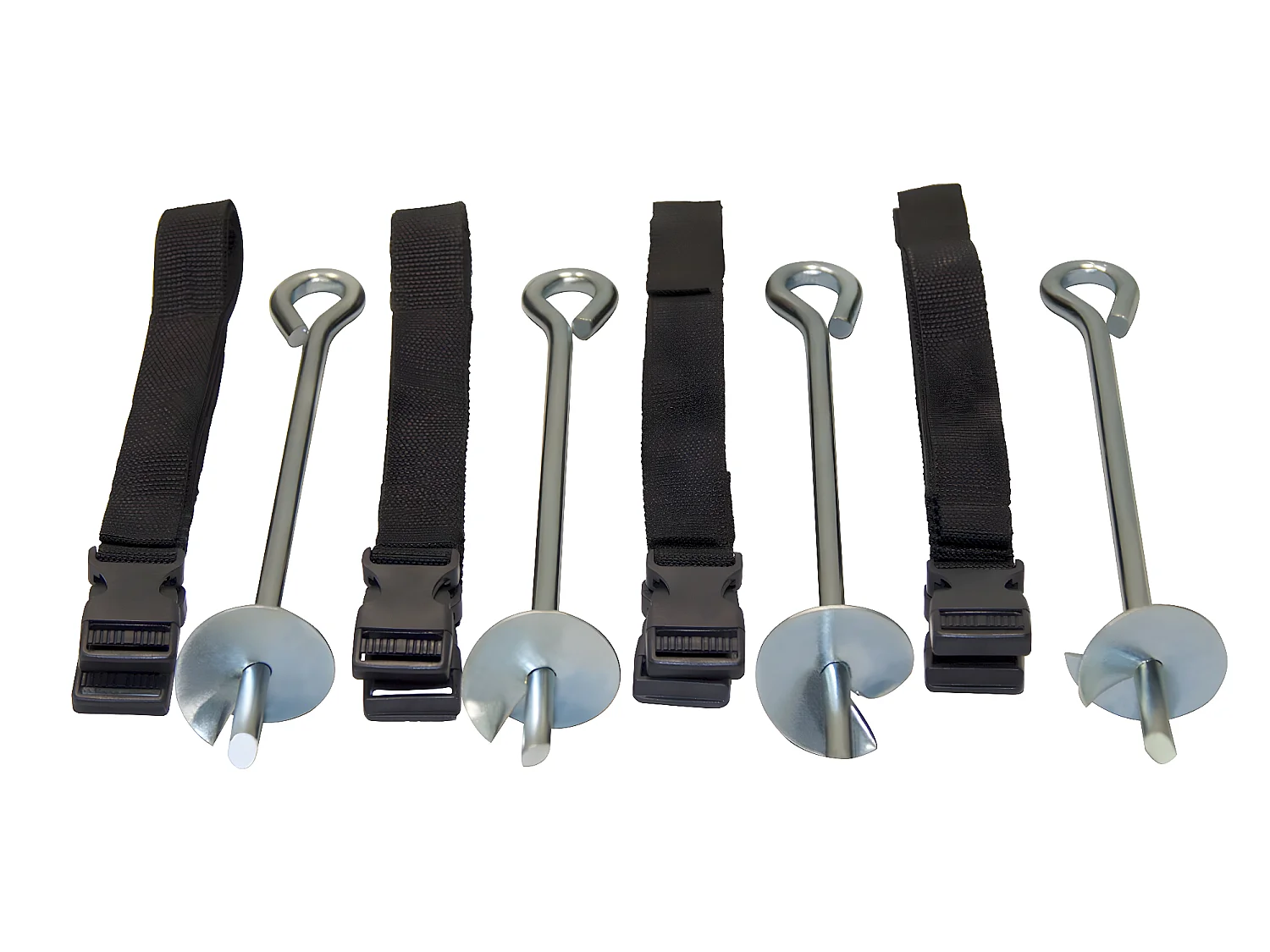 Kangui - Kit ancrage au sol - 4 sardines de fixation et sangles - Adaptable - Universel