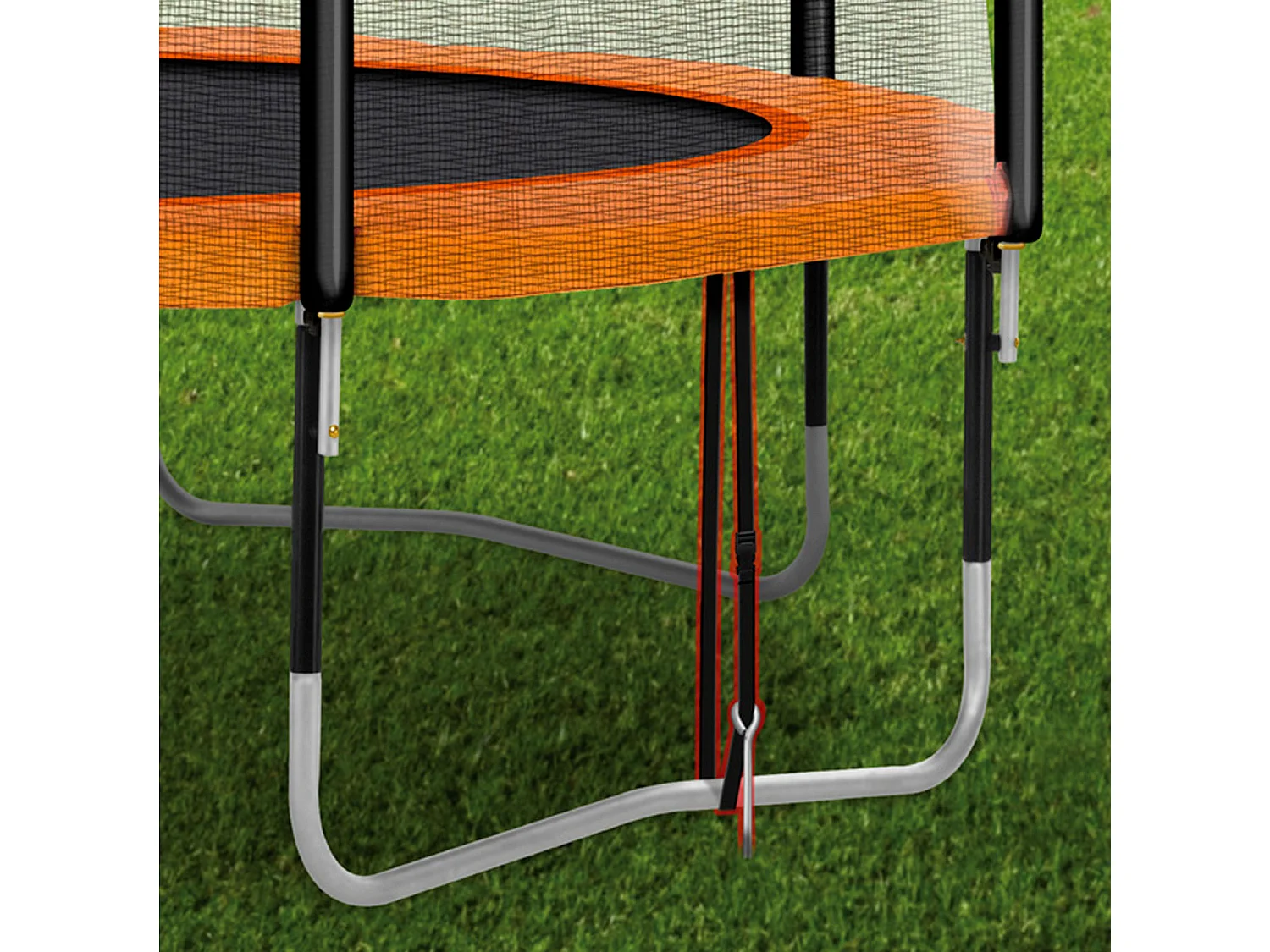 Kangui - Kit ancrage au sol - 4 sardines de fixation et sangles - Adaptable - Universel