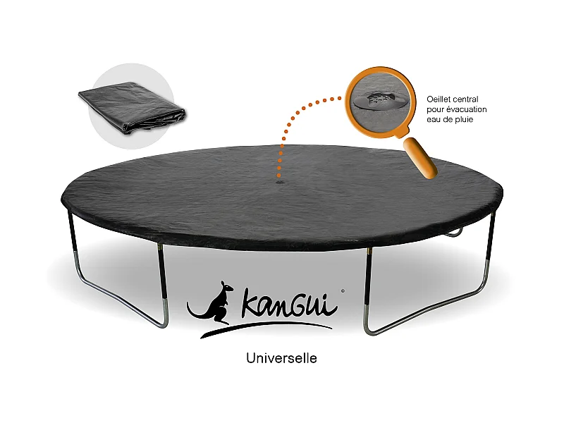Kangui - Bâche de protection adaptable à tous trampolines de diamètre 300 cm