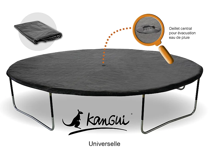 Kangui - Bâche de protection adaptable à tous trampolines de diamètre 300 cm