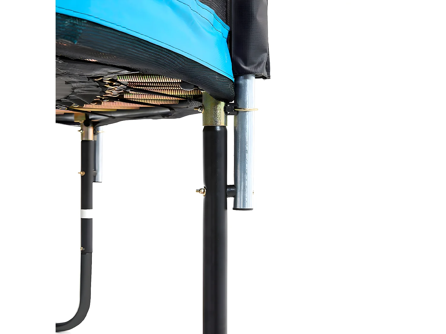 Kangui - Trampoline de jardin 365 cm + filet + échelle + bâche + kit ancrage | PUNCHI Bleu