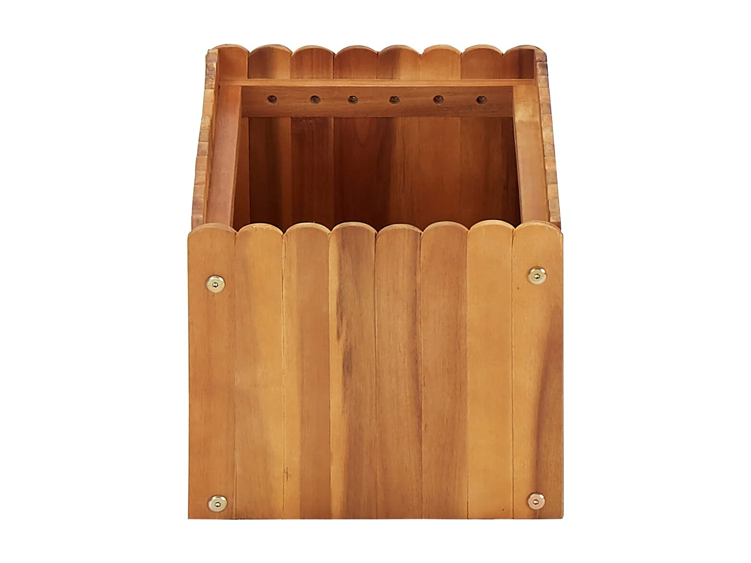 Vaso/floreira de jardim 50x30x25 cm madeira de acácia maciça PT745054