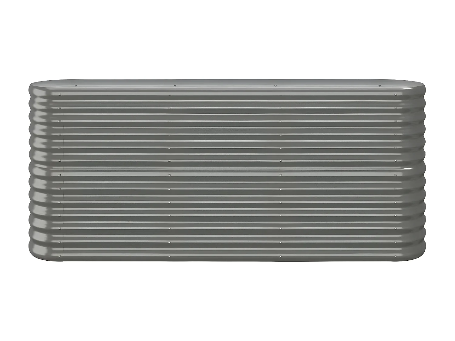 Jardinera arriate acero recubrimiento polvo gris 152x40x68 cm ES99428