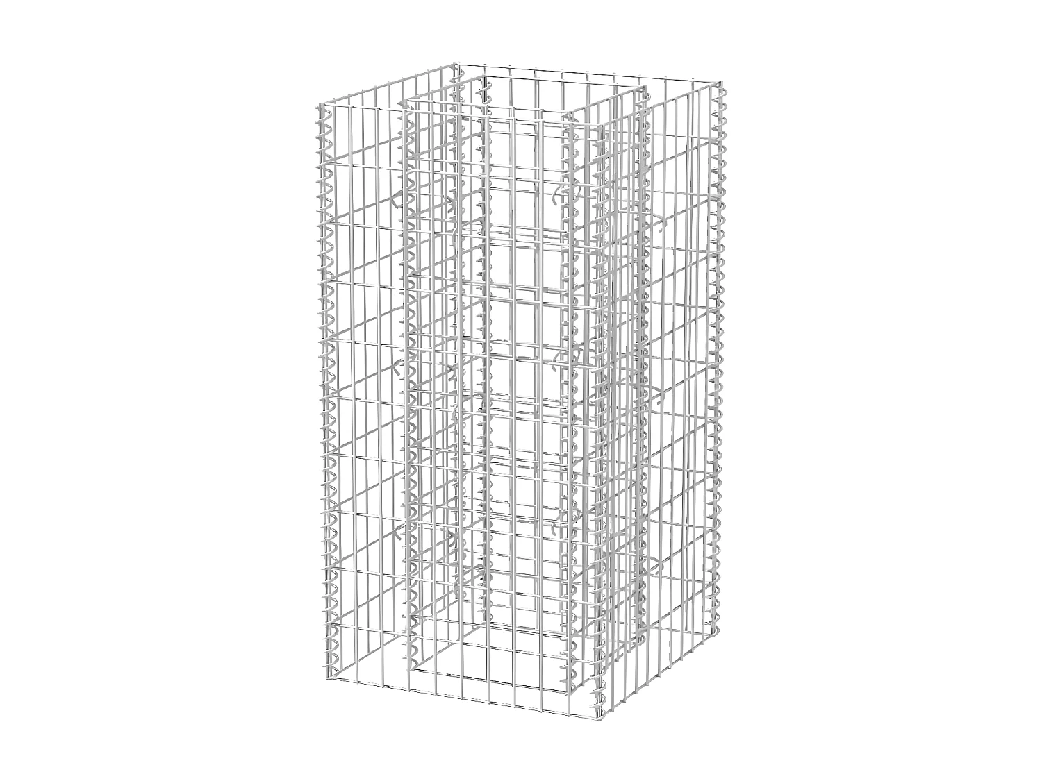 Lit surélevé à gabion Acier 50x50x100 cm WVGQ8576