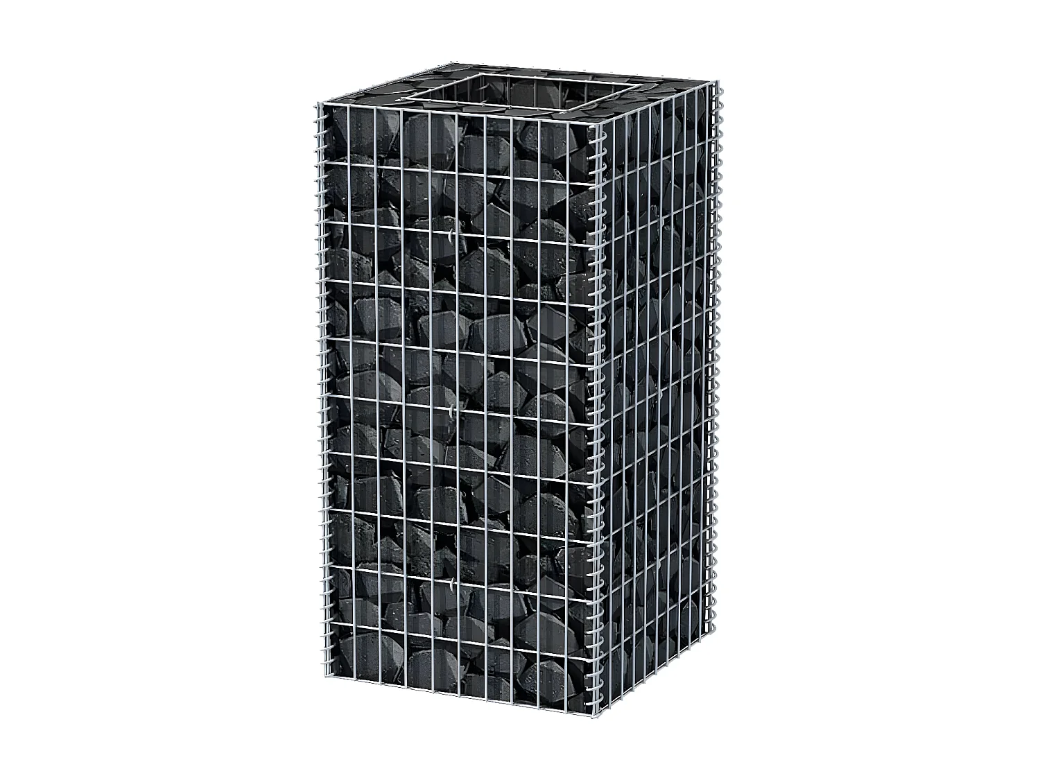 Lit surélevé à gabion Acier 50x50x100 cm WVGQ8576