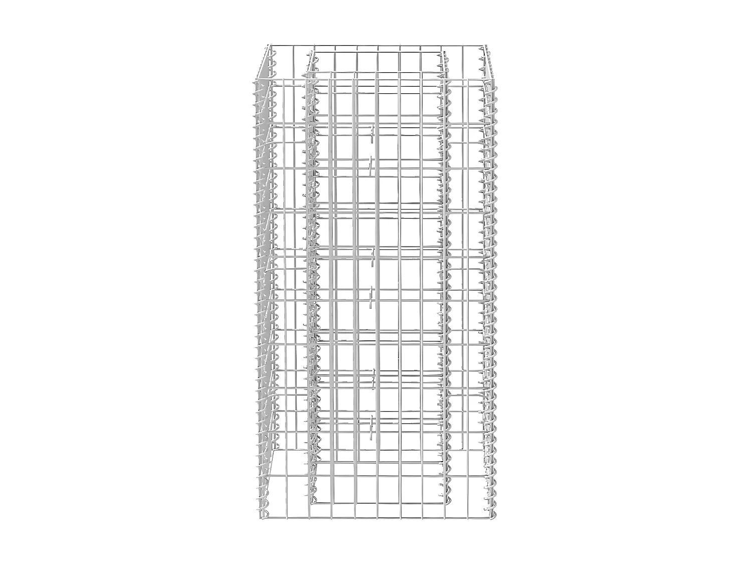 Lit surélevé à gabion Acier 50x50x100 cm WVGQ8576
