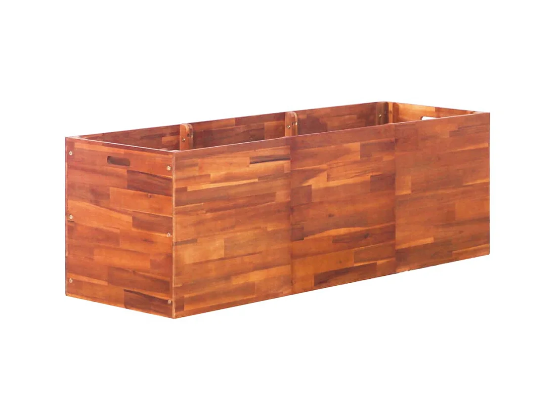 Jardinera de madera de acacia 150x50x50 cm ES79935
