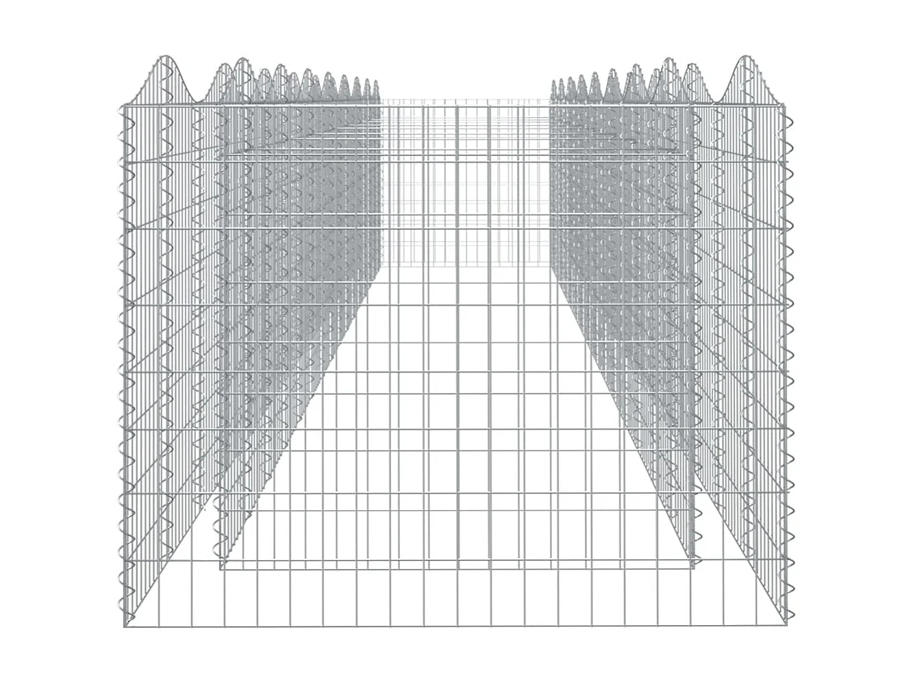 Canteiro elevado gabião arqueado 800x100x100 ferro galvanizado PT368785