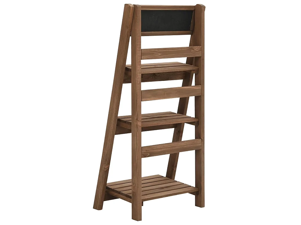 Jardinière Support à plantes à 3 niveaux avec tableau noir 40x30x90 cm Pin BE5138