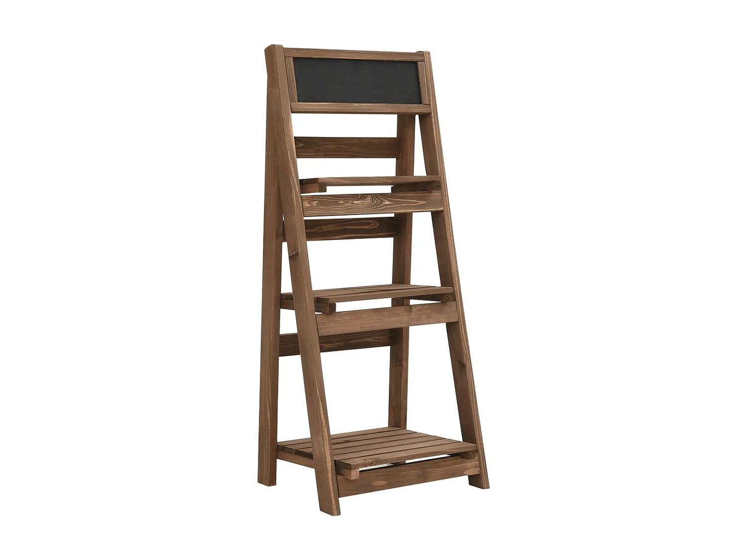 Soporte para plantas de 3 niveles y pizarra madera maciza abeto ES47051