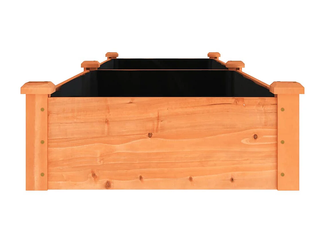 Jardinera arriate con forro madera abeto marrón 240x60x25 cm ES16997