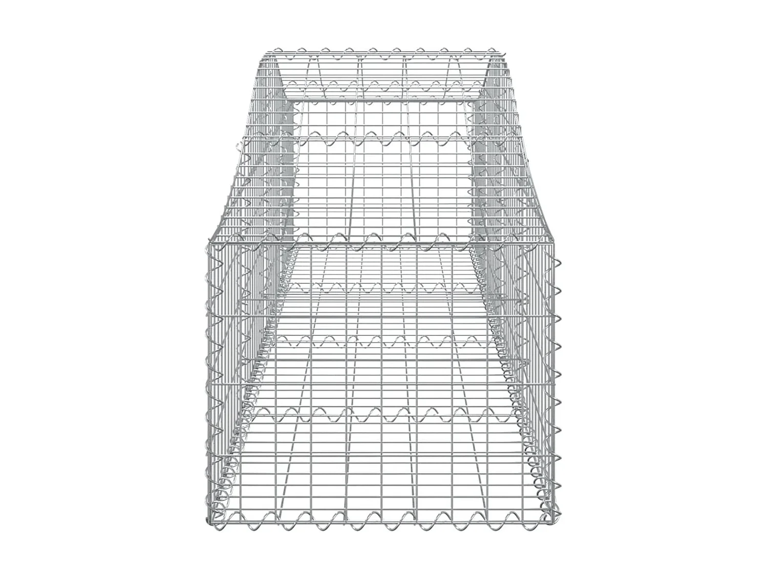 Paniers à gabions arqués 3 pcs 200x50x40/60 cm fer galvanisé WVGQ9557