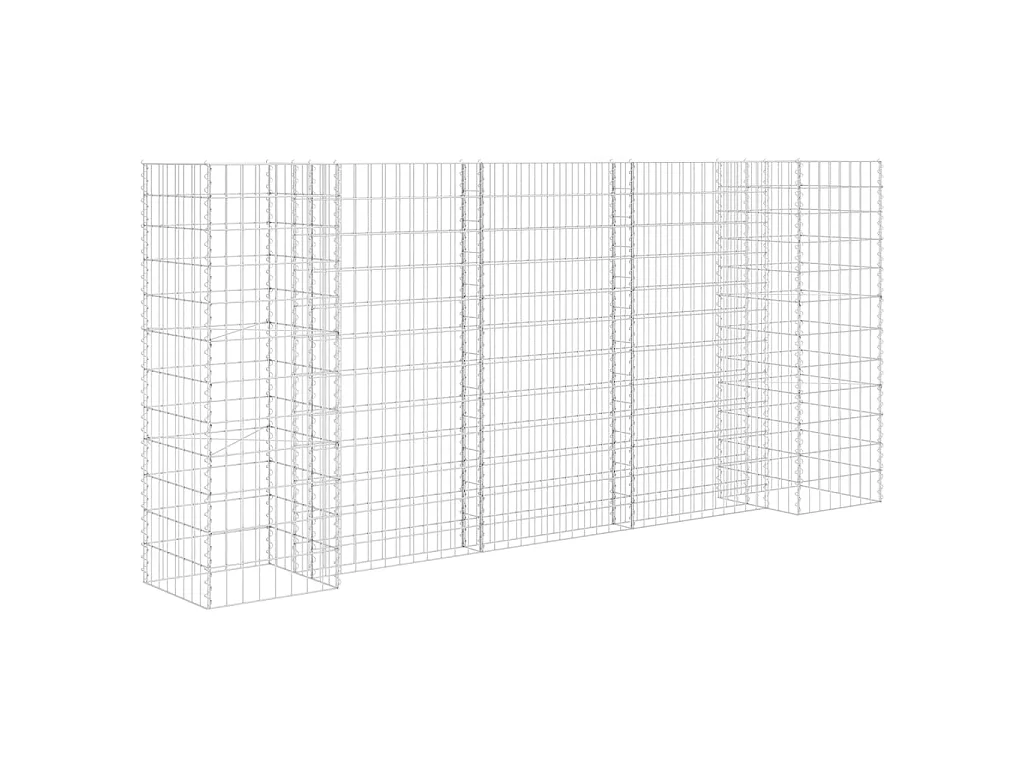 Jardinière à gabion en H Fil d'acier 260x40x120 cm WVGQ9100