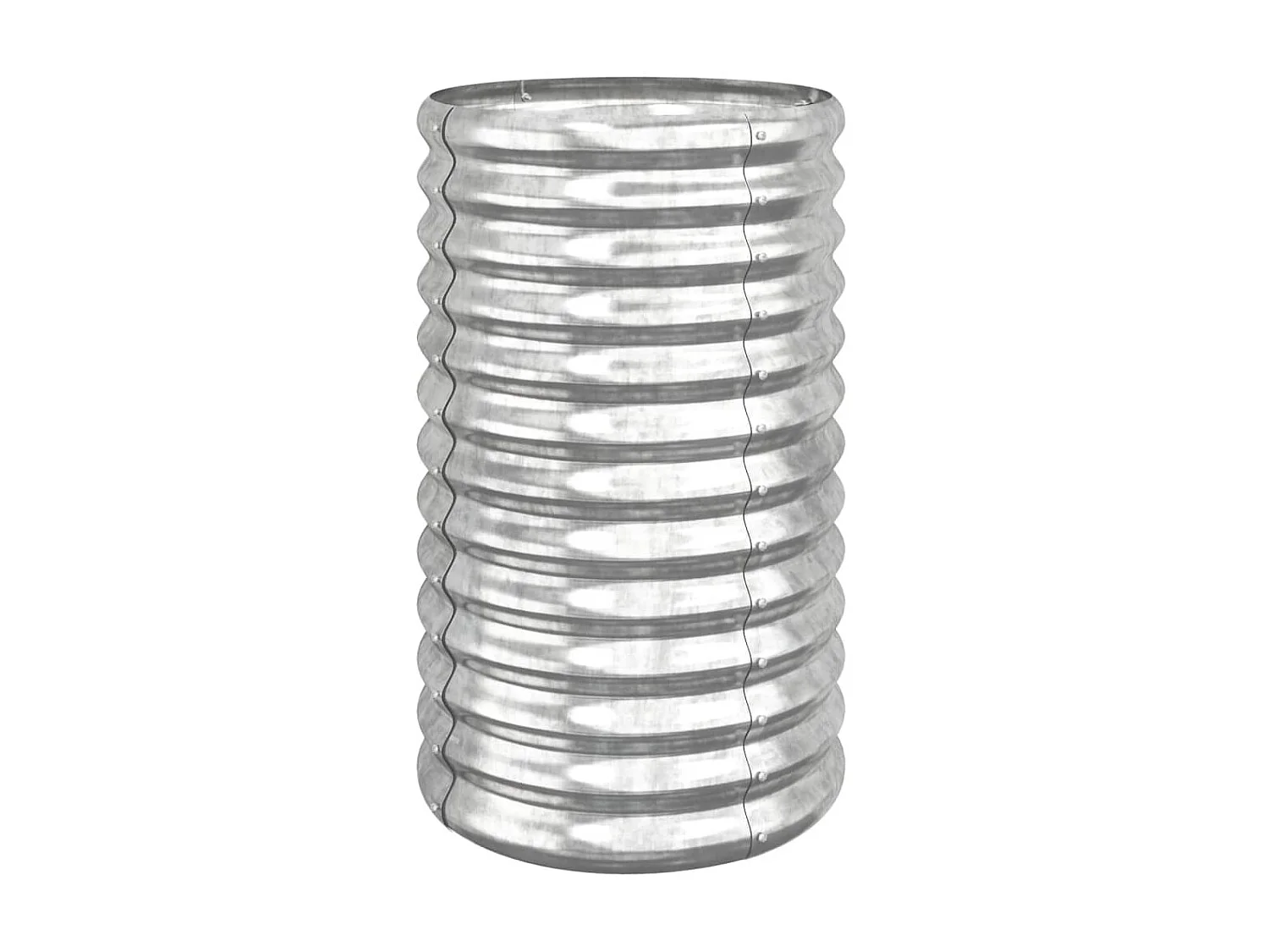 Jardinière de jardin Acier enduit de poudre 40x40x68 cm Argenté BE9240