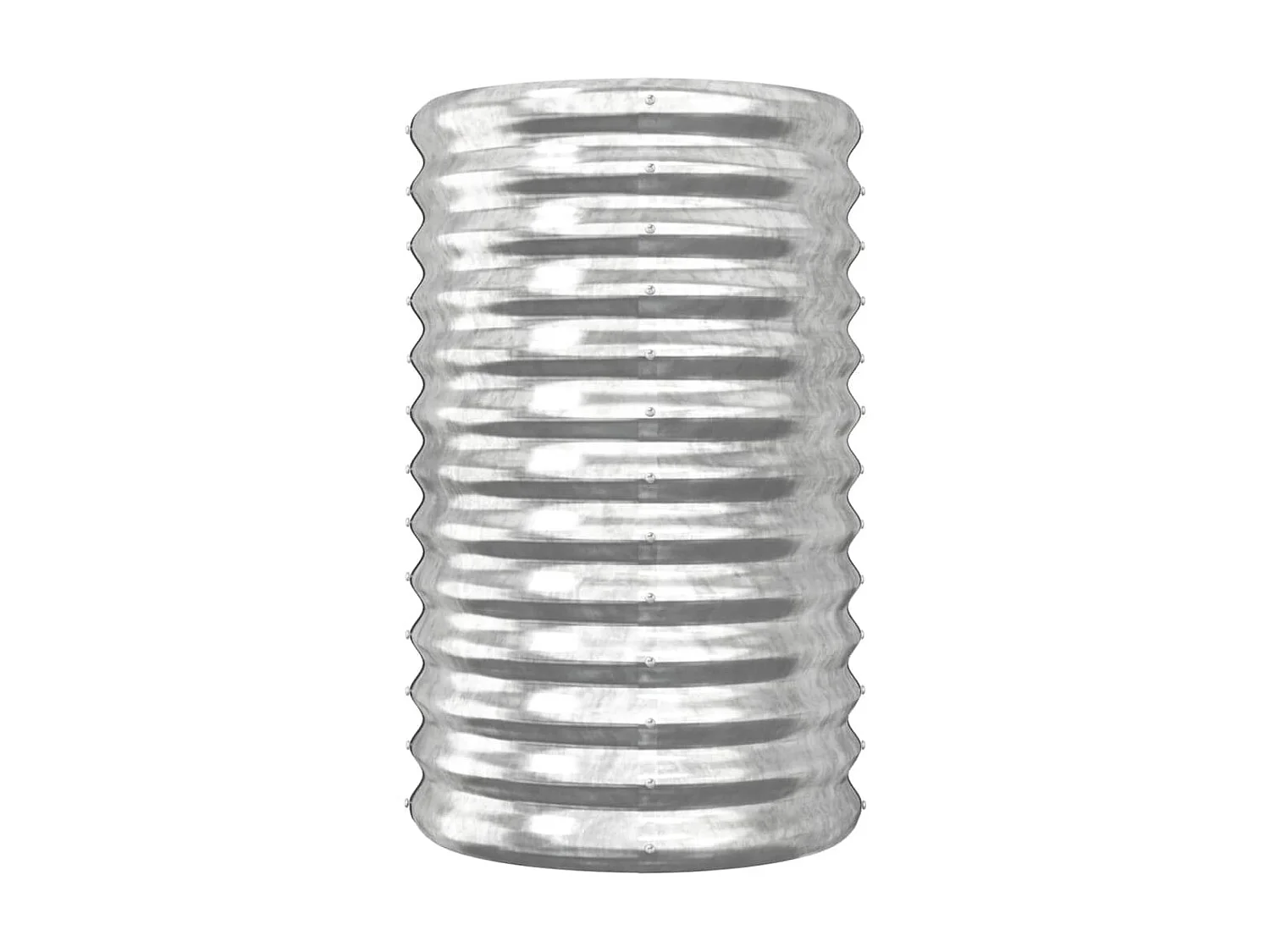 Jardinière de jardin Acier enduit de poudre 40x40x68 cm Argenté BE9240