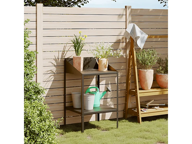 Soporte de plantas acero galvanizado antracita 56,5x54,5x100 cm ES32004