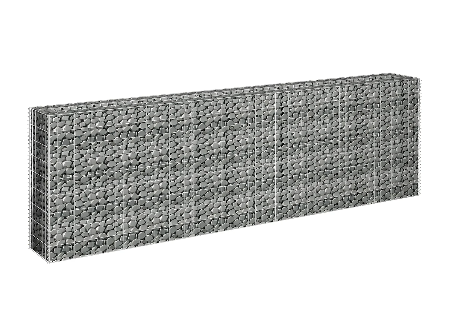 Arriate de gaviones de acero galvanizado 270x30x90 cm ES27922