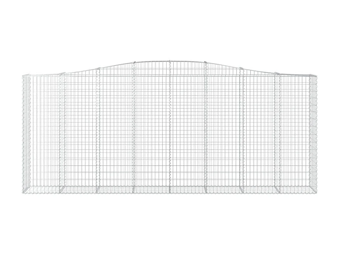 Cesta gaviones forma arco hierro galvanizado 400x50x160/180 cm ES30432