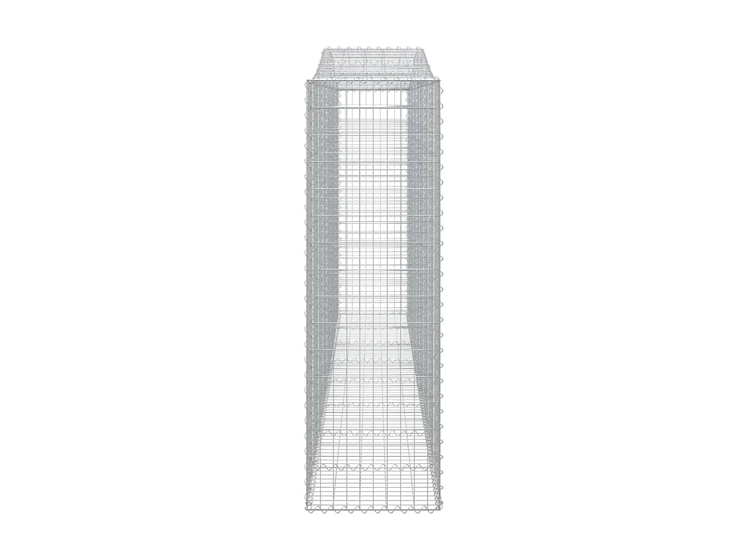 Panier de gabions arqué 400x50x160/180 cm Fer galvanisé WVGQ6001