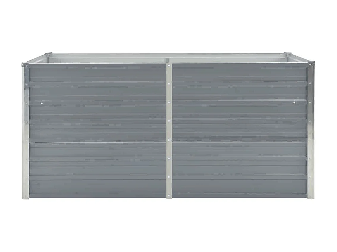 Jardinière 160 x 80 x 45 cm Acier galvanisé Gris BE2836