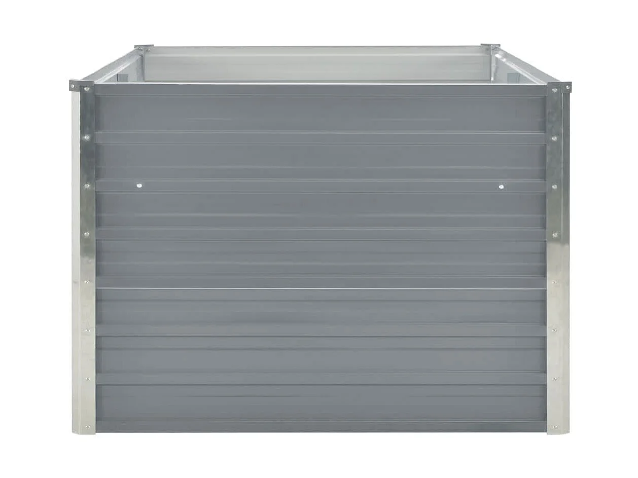 Jardinière 160 x 80 x 45 cm Acier galvanisé Gris BE2836
