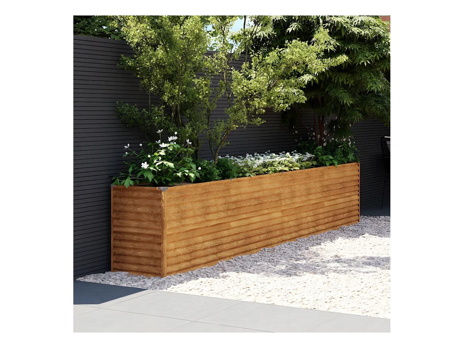Jardinera acero corten 385x50x69 cm ES94611