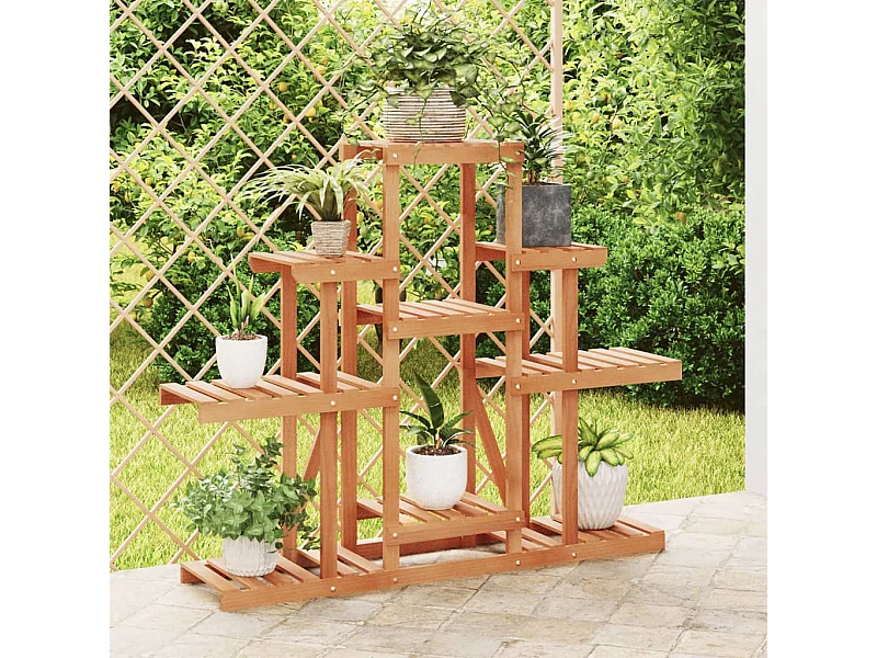 Jardinière Support à fleurs 110x25x96 cm bois massif de sapin BE5064