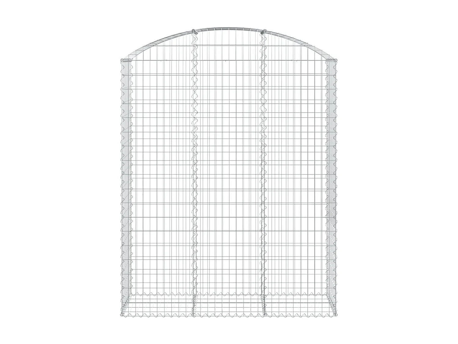 Cesta gaviones forma arco hierro galvanizado 150x50x180/200 cm ES79105