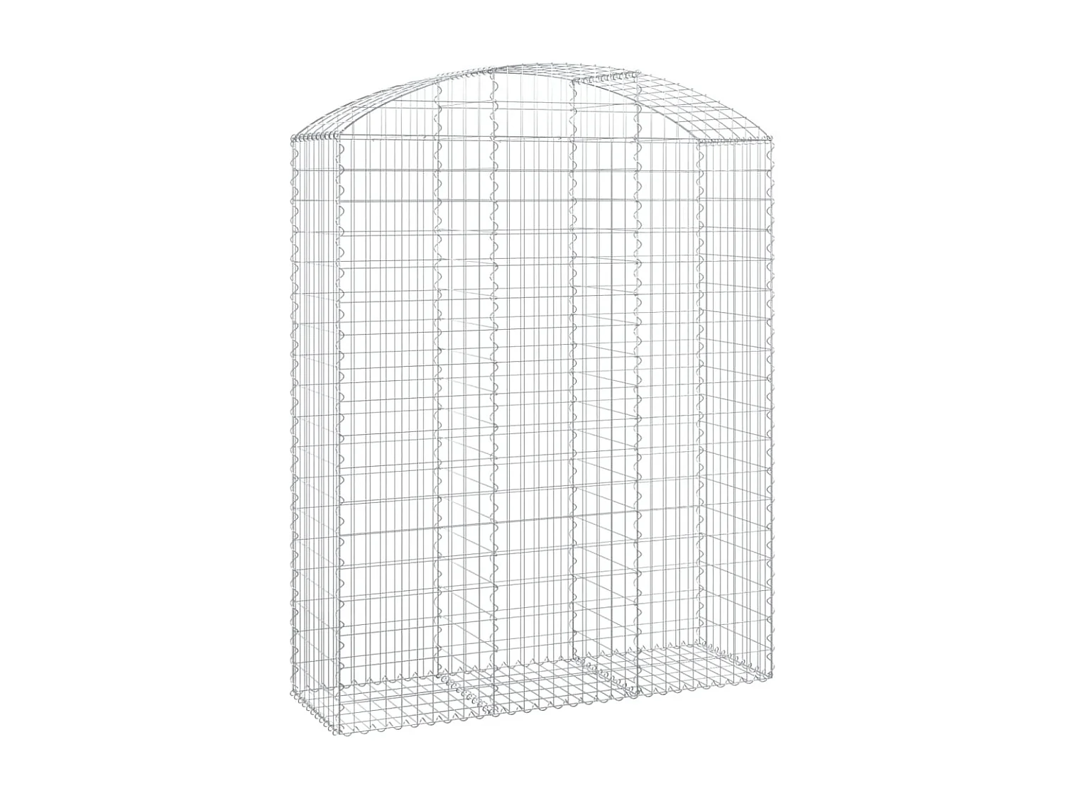 Panier de gabions arqué 150x50x180/200 cm Fer galvanisé WVGQ5225