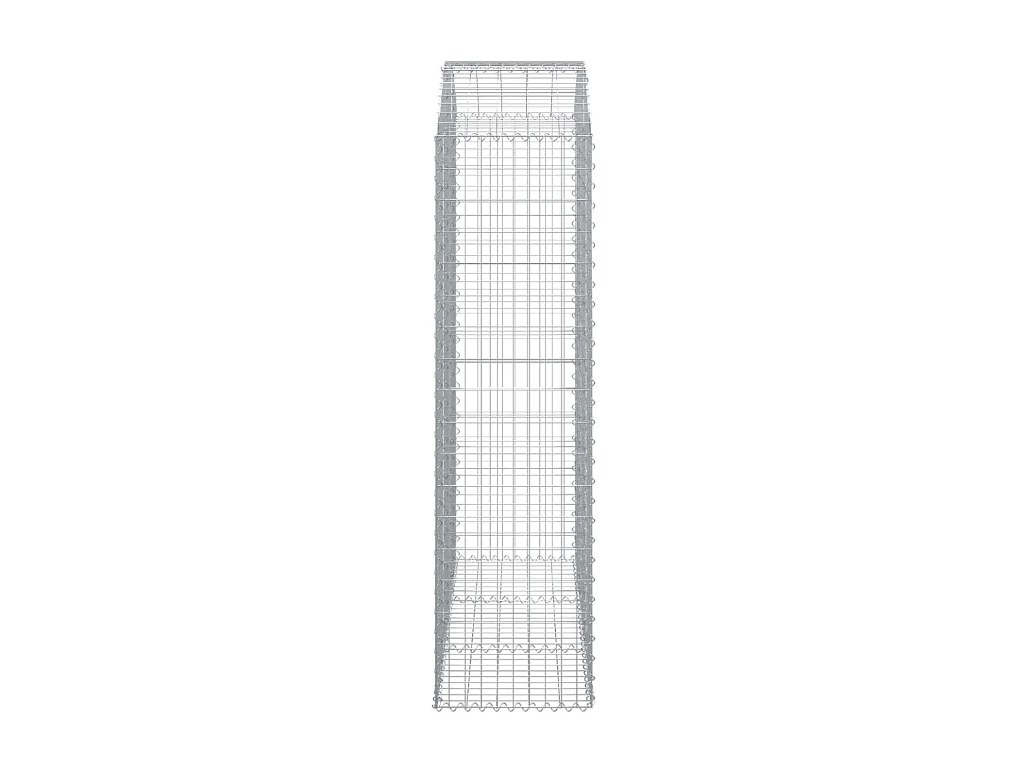 Panier de gabions arqué 150x50x180/200 cm Fer galvanisé WVGQ5225