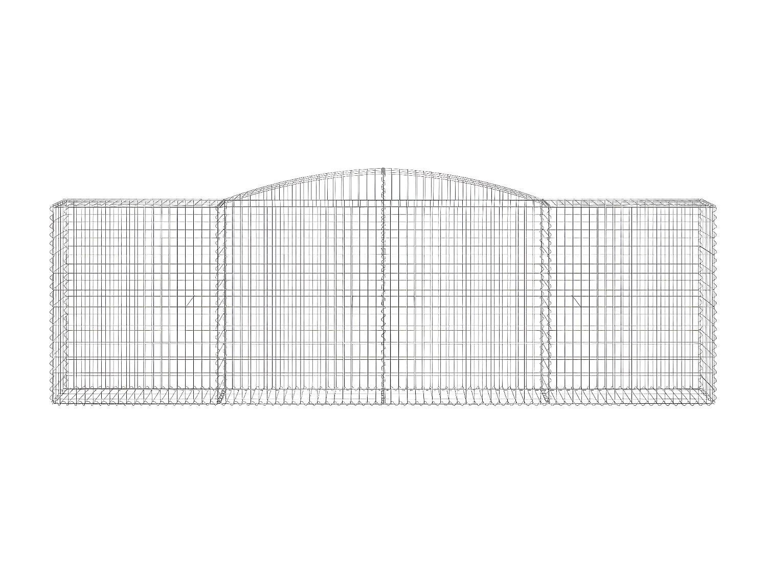 Panier de gabions arqué 400x50x120/140 cm Fer galvanisé WVGQ5570