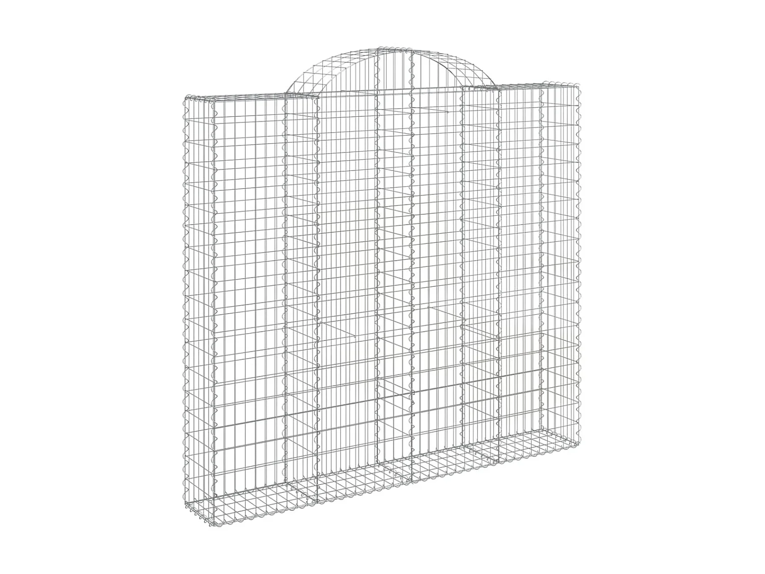 Cesta gaviones forma arco hierro galvanizado 200x50x180/200 cm ES53508