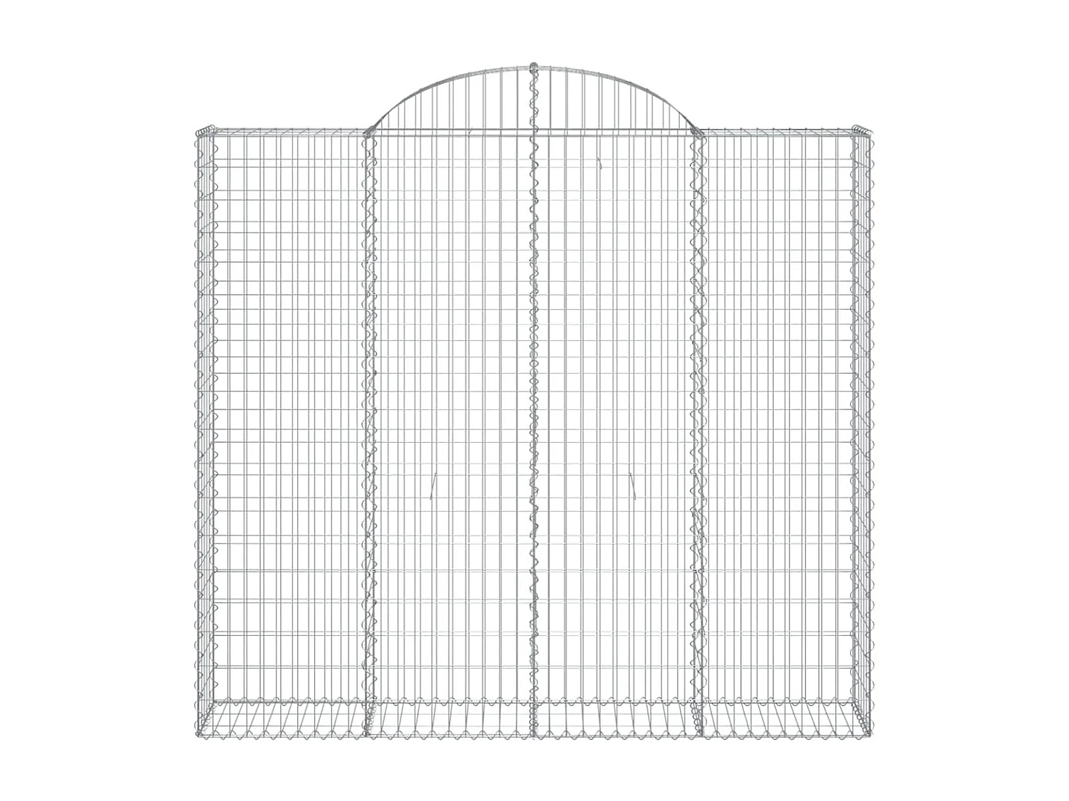 Panier de gabions arqué 200x50x180/200 cm Fer galvanisé WVGQ1788
