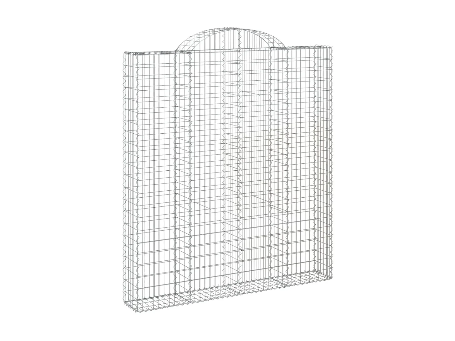 Cestas de gaviones 2 uds forma de arco hierro 200x30x220/240 cm ES99416