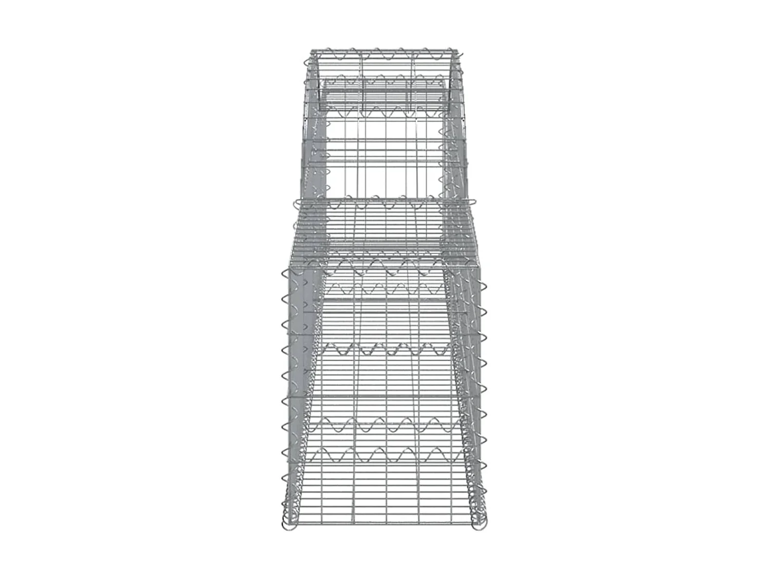 Cesta de gaviones forma arco hierro galvanizado 300x30x40/60 cm ES35123